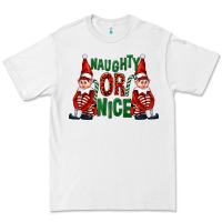 White Naughty or nice christmas elfs Premium Tee - FaDigitalArtStudio