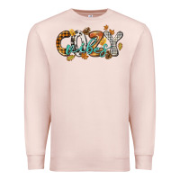 Pale Pink Cozy vibes Premium Sweatshirt - NancyCooperArtShop
