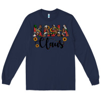 Navy mama claus Long Sleeve Tee - JahusDesignShop