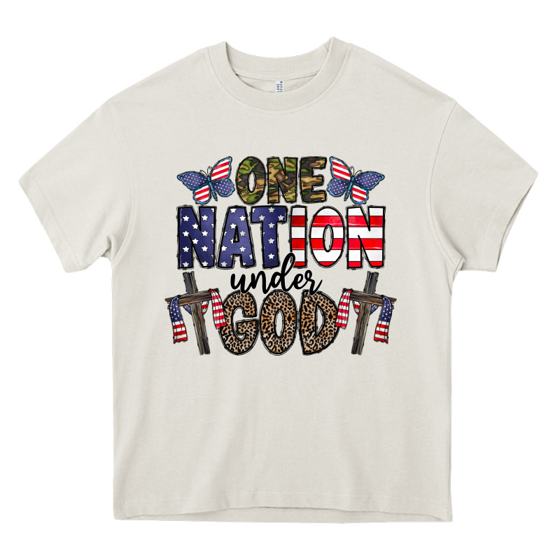 One Nation Under God Heavy Core Tee by CowhideDigitalArt | Teevron