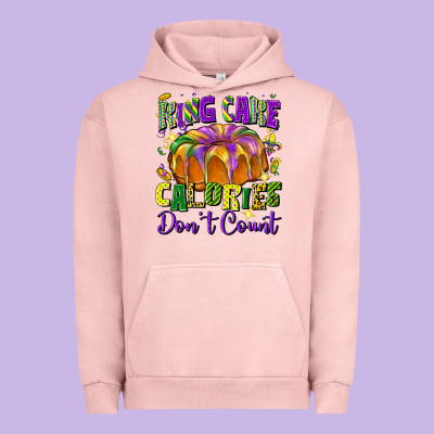King Cake Calories Don't Count Urban Hoodie Designed By Fadigitalartstudio