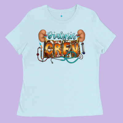 Dialysis Crew Ladies Tee Designed By Cowhidedigitalart