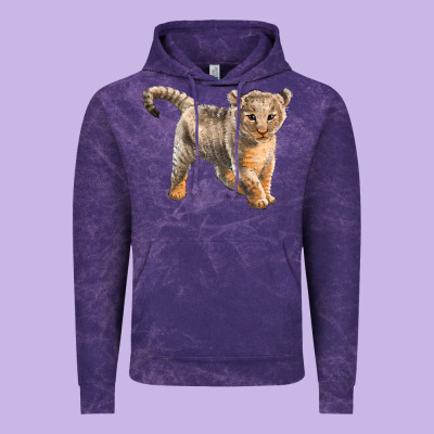 Baby Lion Vintage Hoodie Designed By Lillyallendesigns