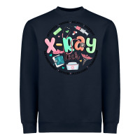 Navy x ray tech Heavyweight Sweatshirt - MaliasSmallBusiness