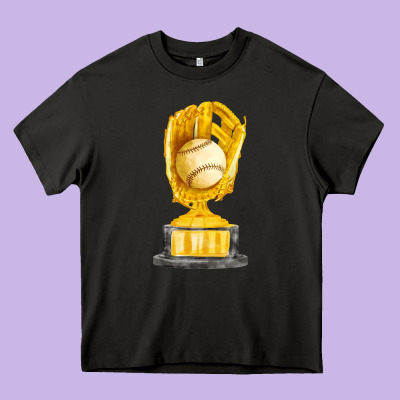 Baseball Throphy Cup Fa Element Heavy Core Tee Designed By Fadigitalartstudio