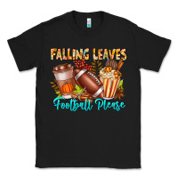 Black Falling Leaves Football Please Classic Tee - CowhideDigitalArt