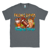 Charcoal Heather Falling Leaves Football Please Classic Tee - CowhideDigitalArt