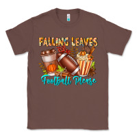 Chestnut Falling Leaves Football Please Classic Tee - CowhideDigitalArt