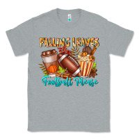 Heather Grey Falling Leaves Football Please Classic Tee - CowhideDigitalArt
