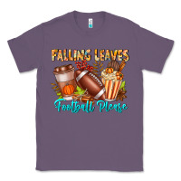 Lavender Falling Leaves Football Please Classic Tee - CowhideDigitalArt