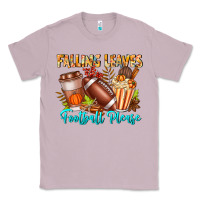 Lilac Falling Leaves Football Please Classic Tee - CowhideDigitalArt