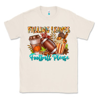 Natural Falling Leaves Football Please Classic Tee - CowhideDigitalArt