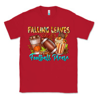 Red Falling Leaves Football Please Classic Tee - CowhideDigitalArt