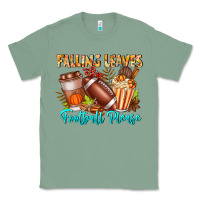 Sage Falling Leaves Football Please Classic Tee - CowhideDigitalArt