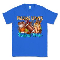 True Royal Falling Leaves Football Please Classic Tee - CowhideDigitalArt