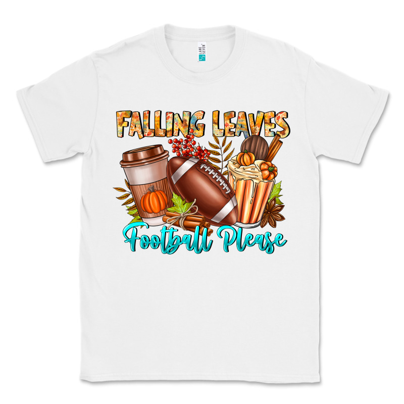 Falling Leaves Football Please Classic Tee by CowhideDigitalArt | Teevron