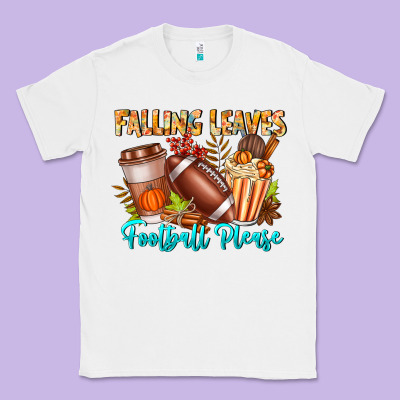 Falling Leaves Football Please Classic Tee Designed By Cowhidedigitalart