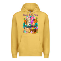 Antique Gold Happy Easter Day truck Premium Hoodie - HowdyJamesFarm