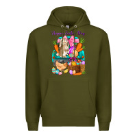 Army Green Happy Easter Day truck Premium Hoodie - HowdyJamesFarm