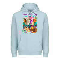 Blue Mist Happy Easter Day truck Premium Hoodie - HowdyJamesFarm