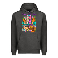Charcoal Heather Happy Easter Day truck Premium Hoodie - HowdyJamesFarm