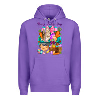 Purple Happy Easter Day truck Premium Hoodie - HowdyJamesFarm