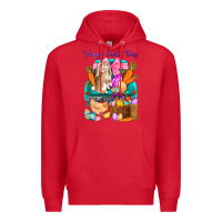 Red Happy Easter Day truck Premium Hoodie - HowdyJamesFarm