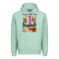 Seafoam Happy Easter Day truck Premium Hoodie - HowdyJamesFarm