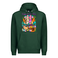 Sports Green Happy Easter Day truck Premium Hoodie - HowdyJamesFarm