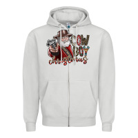 Dove Grey cowboy christmas Zipper Hoodie - SublimationCraftShop