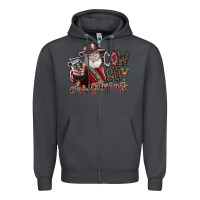 Smoke cowboy christmas Zipper Hoodie - SublimationCraftShop