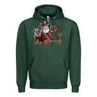 Sports Green cowboy christmas Zipper Hoodie - SublimationCraftShop