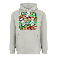Moon Dust Christmas cute hippo sitting Heavyweight Hoodie - NancyCooperArtShop