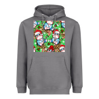 Storm Christmas cute hippo sitting Heavyweight Hoodie - NancyCooperArtShop