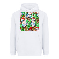 White Christmas cute hippo sitting Heavyweight Hoodie - NancyCooperArtShop