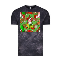 Cloud Black Christmas unicorn and gift box Vintage Tee - NancyCooperArtShop