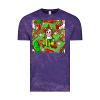 Cloud Purple Christmas unicorn and gift box Vintage Tee - NancyCooperArtShop
