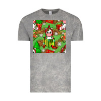 Cloud Rock Christmas unicorn and gift box Vintage Tee - NancyCooperArtShop