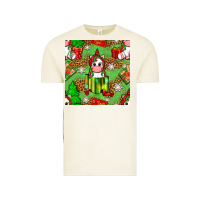 Vintage Arctic Christmas unicorn and gift box Vintage Tee - NancyCooperArtShop