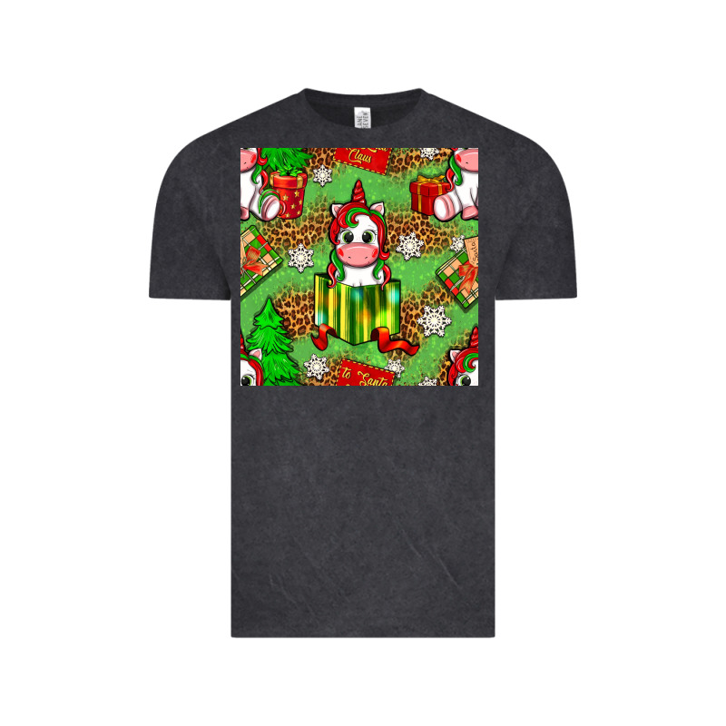 Christmas Unicorn And Gift Box Vintage Tee by NancyCooperArtShop | Teevron