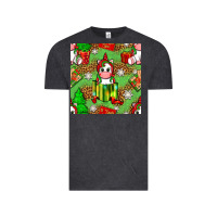 Vintage Black Christmas unicorn and gift box Vintage Tee - NancyCooperArtShop