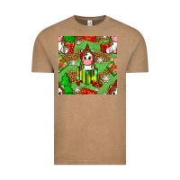 Vintage Coffee Christmas unicorn and gift box Vintage Tee - NancyCooperArtShop