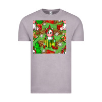 Vintage Zinc Christmas unicorn and gift box Vintage Tee - NancyCooperArtShop