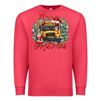 Cardinal merry christmas school bus Premium Sweatshirt - texasbilliewilder