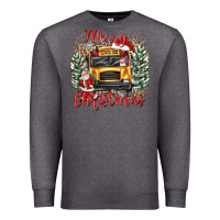 Charcoal Heather merry christmas school bus Premium Sweatshirt - texasbilliewilder
