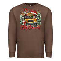 Chestnut merry christmas school bus Premium Sweatshirt - texasbilliewilder