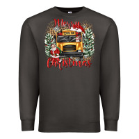 Smoke merry christmas school bus Premium Sweatshirt - texasbilliewilder