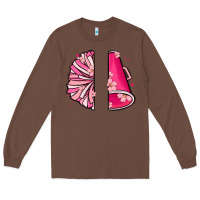 Chestnut custom name cheerleader with megaphone Long Sleeve Tee - MaliasSmallBusiness