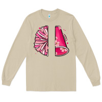 Mushroom custom name cheerleader with megaphone Long Sleeve Tee - MaliasSmallBusiness