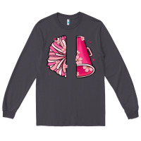 Smoke custom name cheerleader with megaphone Long Sleeve Tee - MaliasSmallBusiness
